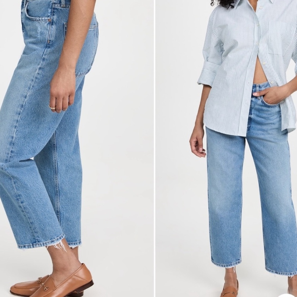 AGOLDE 90s Crop Mid Rise Straight Jeans